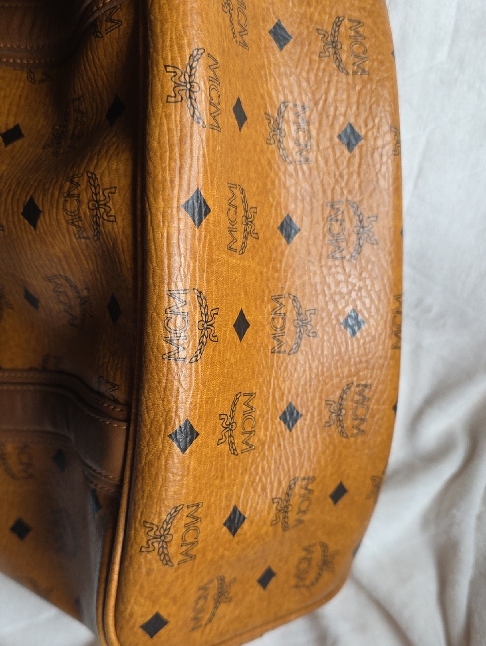 MCM Cognac Visetos Tote Bag - Picture 5 of 16